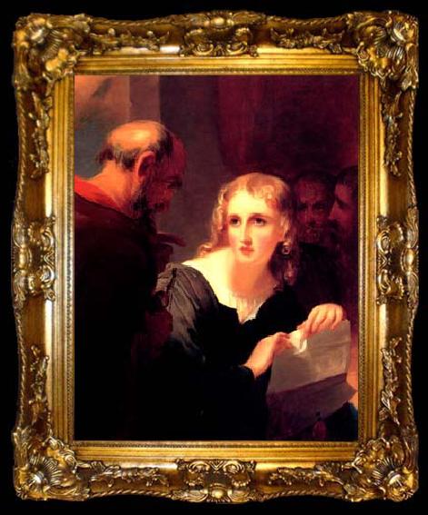 framed  Thomas Sully Portia and Shylock, ta009-2